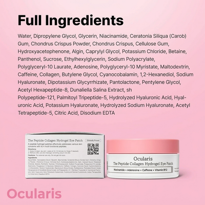 Ocularis Peptide Collagen Hydrogel Eye Patches